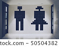 sign toilet of man and woman icon 50504382