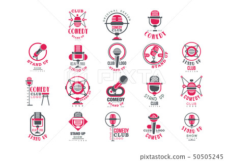 Comedy club stand up show logo design set vector Illustrations on a white background Comedy club stand up show logo design set vector Illustrations on a white background 50505245