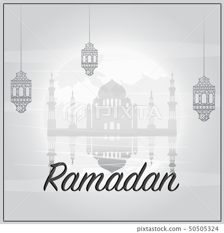 Ramadan holiday vector,Ramadan kareem on white background. 50505324