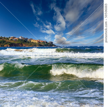 Sea view from beach. Sea view from beach. 50506883