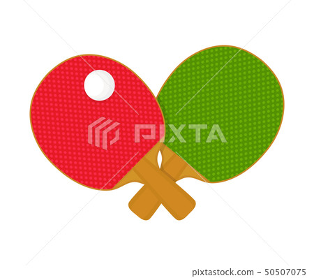 2 red and green table tennis racket bat  50507075