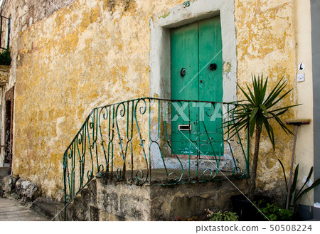 Maltese old green door in Rabat city Maltese old green door in Rabat city 50508224
