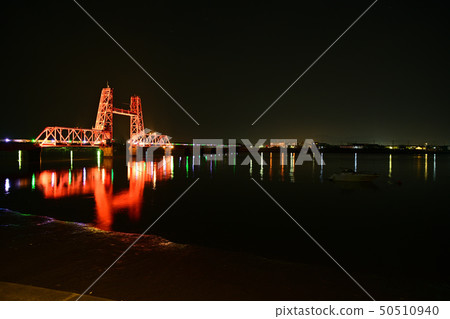 築後川Shosen橋夜景照亮 築後川Shosen橋夜景照亮 50510940