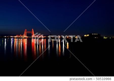 築後川Shosen橋夜景照亮 50510966