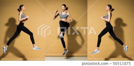 Fitness woman exercise warm up stretch arms legs Fitness woman exercise warm up stretch arms legs 50511875