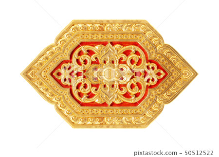 Pattern of flower carved on white background Pattern of flower carved on white background 50512522