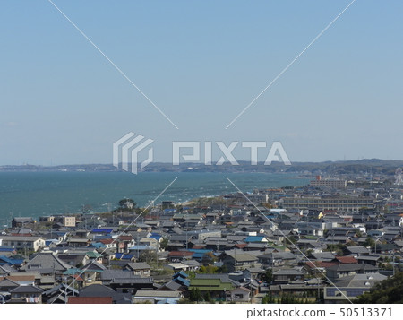 愛知縣知多郡美濱町的鎮和伊勢灣（2019年4月） 50513371