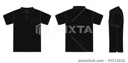 Download Short-sleeved polo shirt mock-up template... - Stock ...