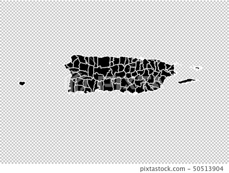 puerto Rico map - High detailed Black map with puerto Rico map - High detailed Black map with 50513904
