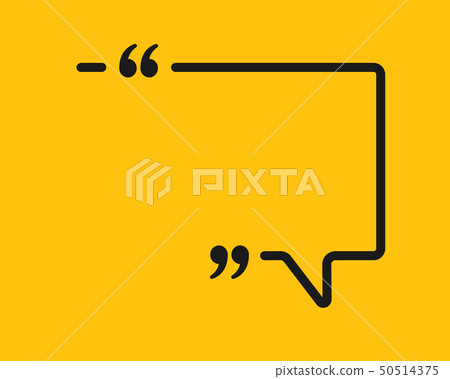 Vector template speech box quote with bracket. Vector template speech box quote with bracket. 50514375