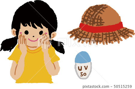 女孩繪畫防曬霜 50515259