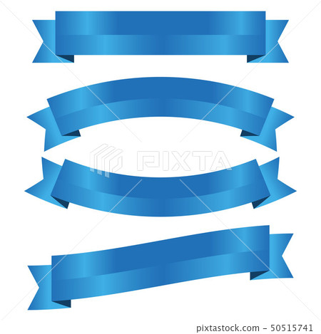 set of blue ribbon banner icon-插圖素材 [50515741] - PIXTA圖庫
