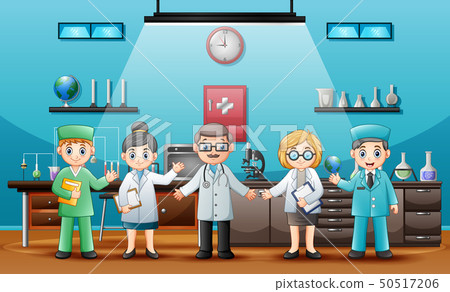 Doctors with professional chemists in the lab Doctors with professional chemists in the lab 50517206