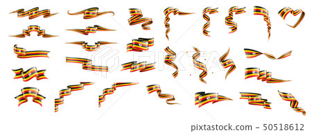Uganda flag, vector illustration on a white background Uganda flag, vector illustration on a white background 50518612