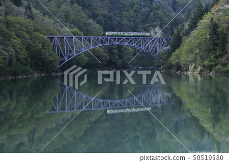 Tadami line which runs the Tadami River first bridge 50519580