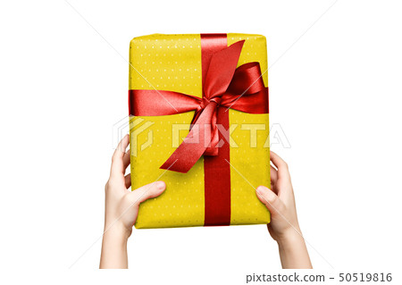 Set of children hands gesturing and holding present 50519816