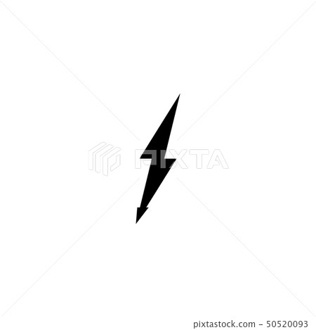 Simple black thunder icon. Thunderbolt and flash Simple black thunder icon. Thunderbolt and flash 50520093