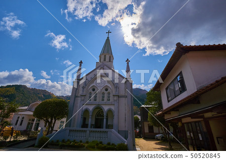 島根的Tsuwano天主教堂(San-in的小京都)Tsuwano Town Tonomachi Street 島根的Tsuwano天主教堂(San-in的小京都)Tsuwano Town Tonomachi Street 50520845