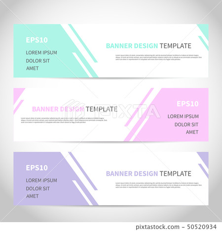 Banners vector design or headers web template... - Stock Illustration ...