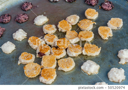 Ancient Thai sweet dessert on pan. Ancient Thai sweet dessert on pan. 50520974