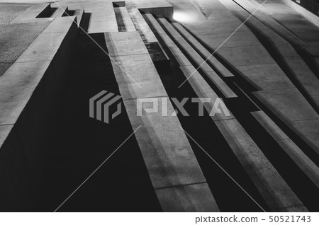 Stairs and shadows in the night, abstraction 50521743