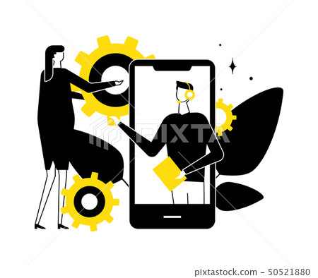 Technical support - flat design style vector... - Stock Illustration ...