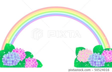 雨後的風景彩虹和繡球花03 雨後的風景彩虹和繡球花03 50524016