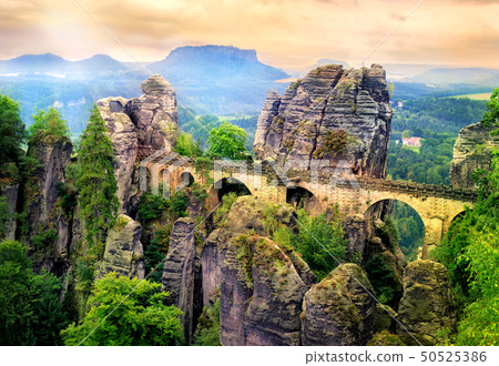 Bastei Bridge in Saxon Switzerland, Germany Bastei Bridge in Saxon Switzerland, Germany 50525386
