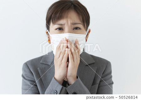 Business woman coughing Business woman coughing 50526814