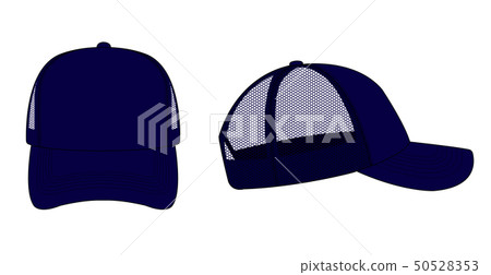 Mesh cap template illustration (front / side) / navy · navy 50528353