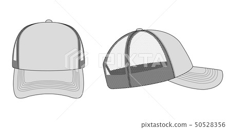 網帽模板圖(正面/側面)/灰色 網帽模板圖(正面/側面)/灰色 50528356