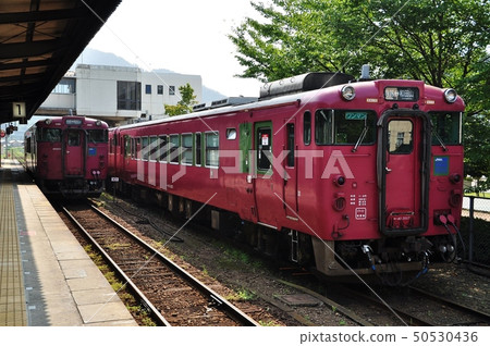 Kiha 40系統在Wadayama站停靠 Kiha 40系統在Wadayama站停靠 50530436