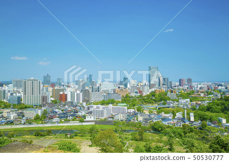 Hirose River Sendai city panoramic view fresh green Hirose River Sendai city panoramic view fresh green 50530777