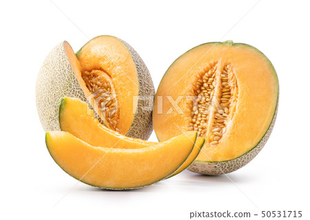 Gourd and watermelon Fruit and fruit cutting slices fruit cantaloupe slice Melon luxury slice 50531715