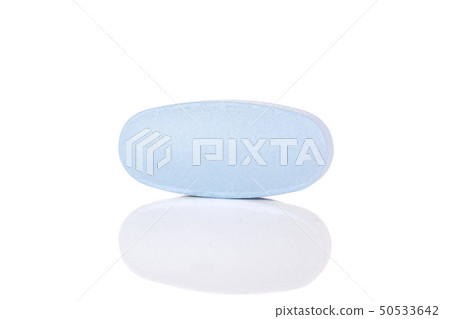 Blue medical pills isolated on white Blue medical pills isolated on white 50533642