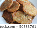 Potato pancakes dranik traditional Ukrainian dish CLOSUP 50533761