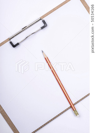 Clipboard, A4 paper, pencil, blank paper, stationery 50534166