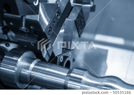 The CNC lathe machine. 50535188