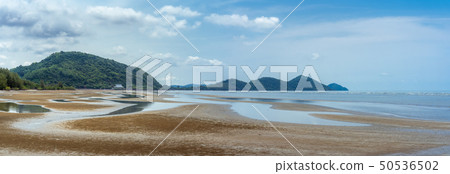 Panorama, beach and sea on the Gulf of Thailand in 50536502