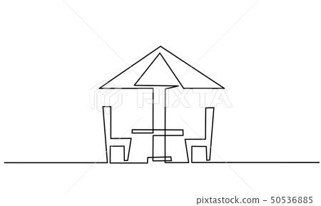 Outdoor dinning place icon on the white background Outdoor dinning place icon on the white background 50536885
