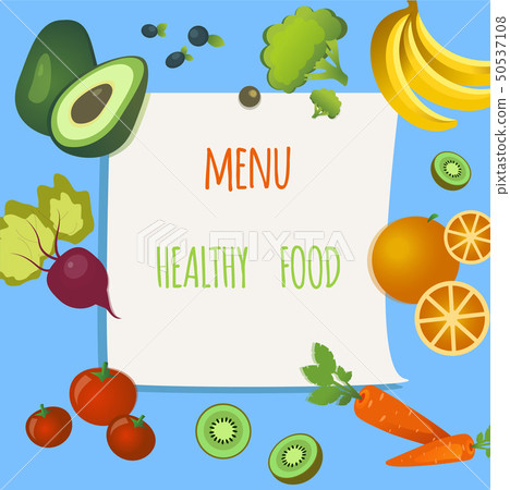 Stickers with vegetables and fruits. 50537108