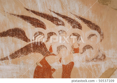 Ancient Frescoes In Walls Of Caves Of David Gareja Monastery Complex. Davit Gareji Monastery Is 50537109