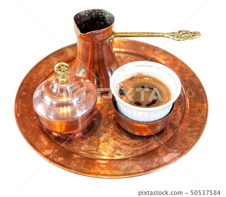 Turkish coffee set isolated on white Turkish coffee set isolated on white 50537584