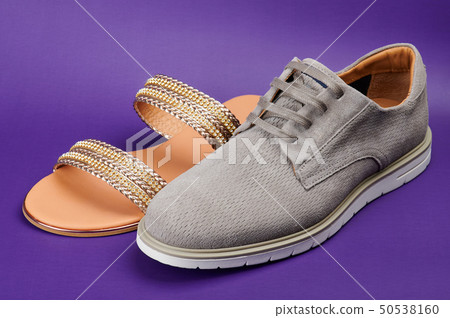 Man casual shoe and woman sandal Man casual shoe and woman sandal 50538160