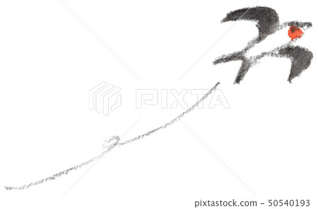 一隻燕子在天空中飛翔的插圖 一隻燕子在天空中飛翔的插圖 50540193