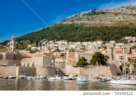 Dubrovnik city old port marina and fortifications Dubrovnik city old port marina and fortifications 50540322