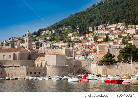 Dubrovnik city old port marina and fortifications 50540324