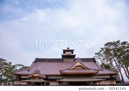 Hokkaido Hakodate Goryokaku Park Restored Hakodate votive office and cherry blossoms 50541149
