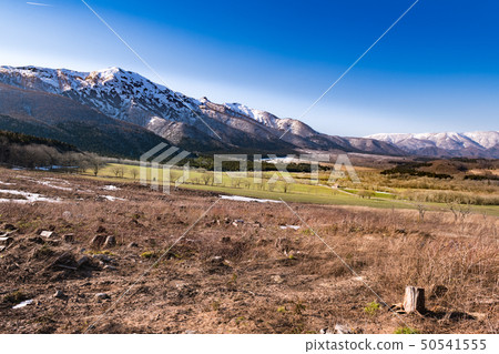 Highland pastureland and snowy Mt. Highland pastureland and snowy Mt. 50541555