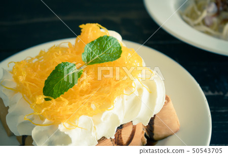 Golden Egg Yolk Threads or Foi Thong Thai Dessert 50543705